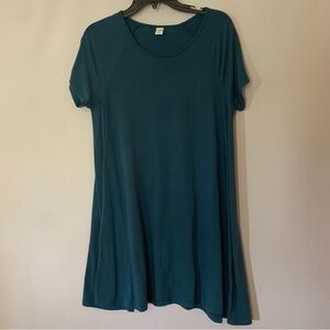 Teal T-shirt Dress